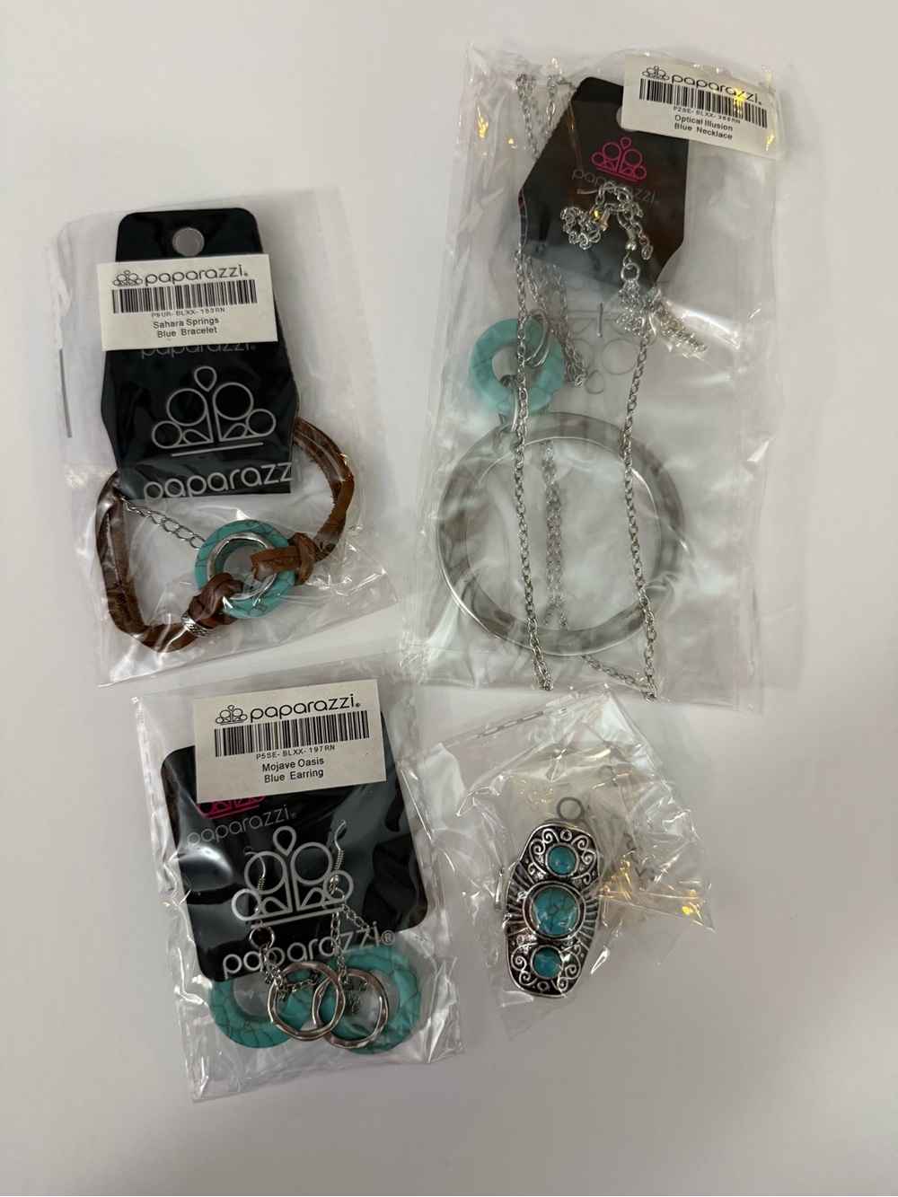 NWT Paparazzi "Simply Santa Fe" Turquoise Trend Blend – Complete 4-Piece Set!